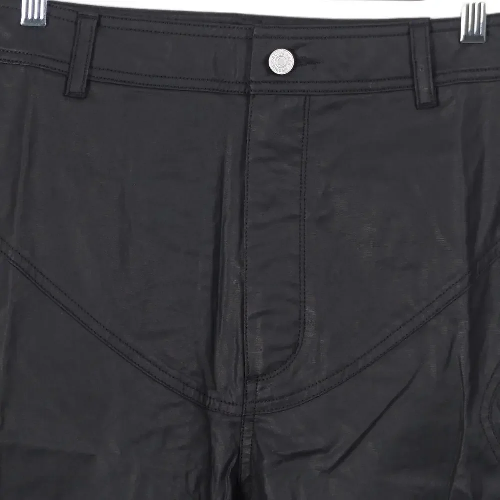 NWT Jordan Nike x Cactus Jack Shorts Men Size 36 Black Coated Waxed Travis Scott